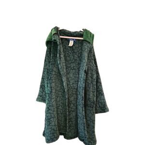 Dinosaur Monster Children's Kid Boy Hooded Towel Bathrobe Cotton M 8-10 Green